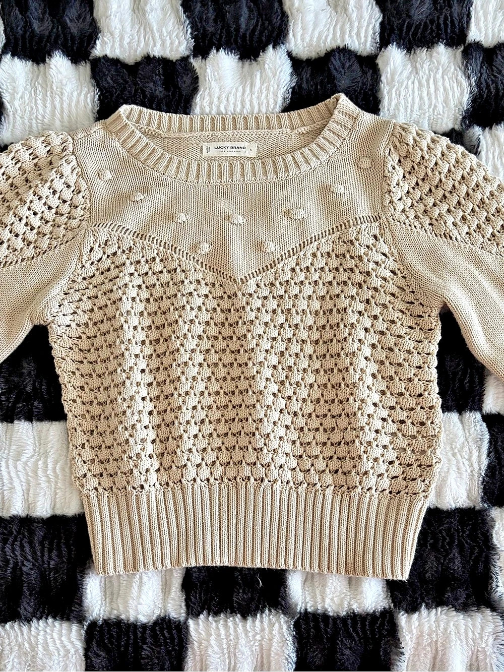 Lucky Crew Neck Pullover Sweater Size Small